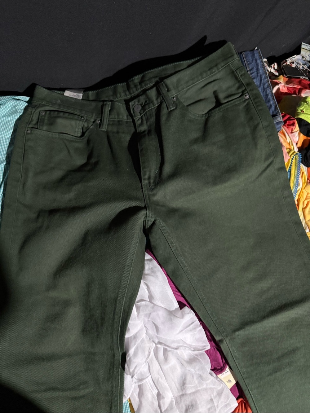Levi's Dark Olive Green Pants - Slim Fit
